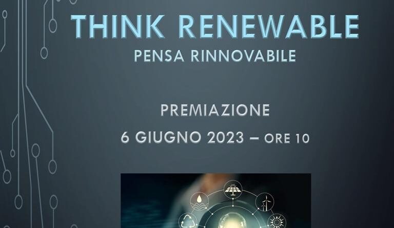 Scuole: Domani la premiazione di “THINK RENEWABLE – pensa rinnovabile” a Palazzo Sant’Agostino